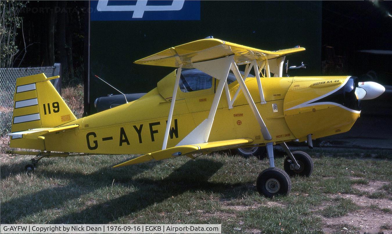 G-AYFW, 1970 Andreasson BA-4B C/N PFA 1360, EGKB