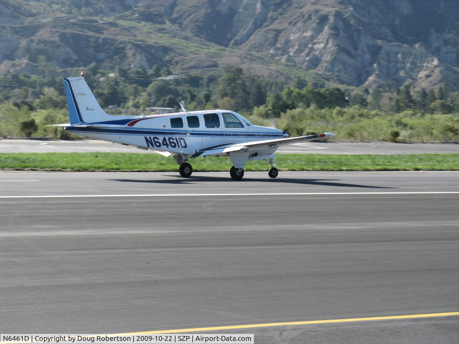 N6461D, 1982 Beech B36TC Bonanza C/N EA-287, 1982 Beech B36TC TURBO BONANZA, Continental TSIO-520-UB 300 Hp, takeoff roll Rwy 22