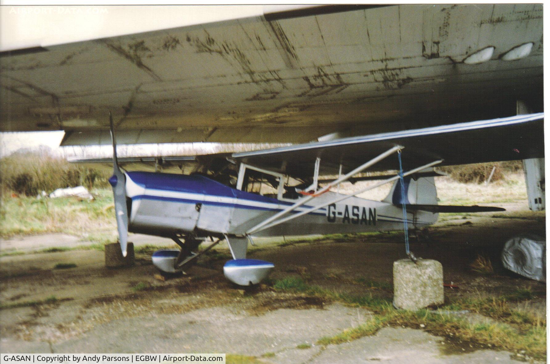 G-ASAN, 1962 Beagle A-61 Terrier 2 C/N B.608, Nice to have a Vulcan for a hanger!!!!