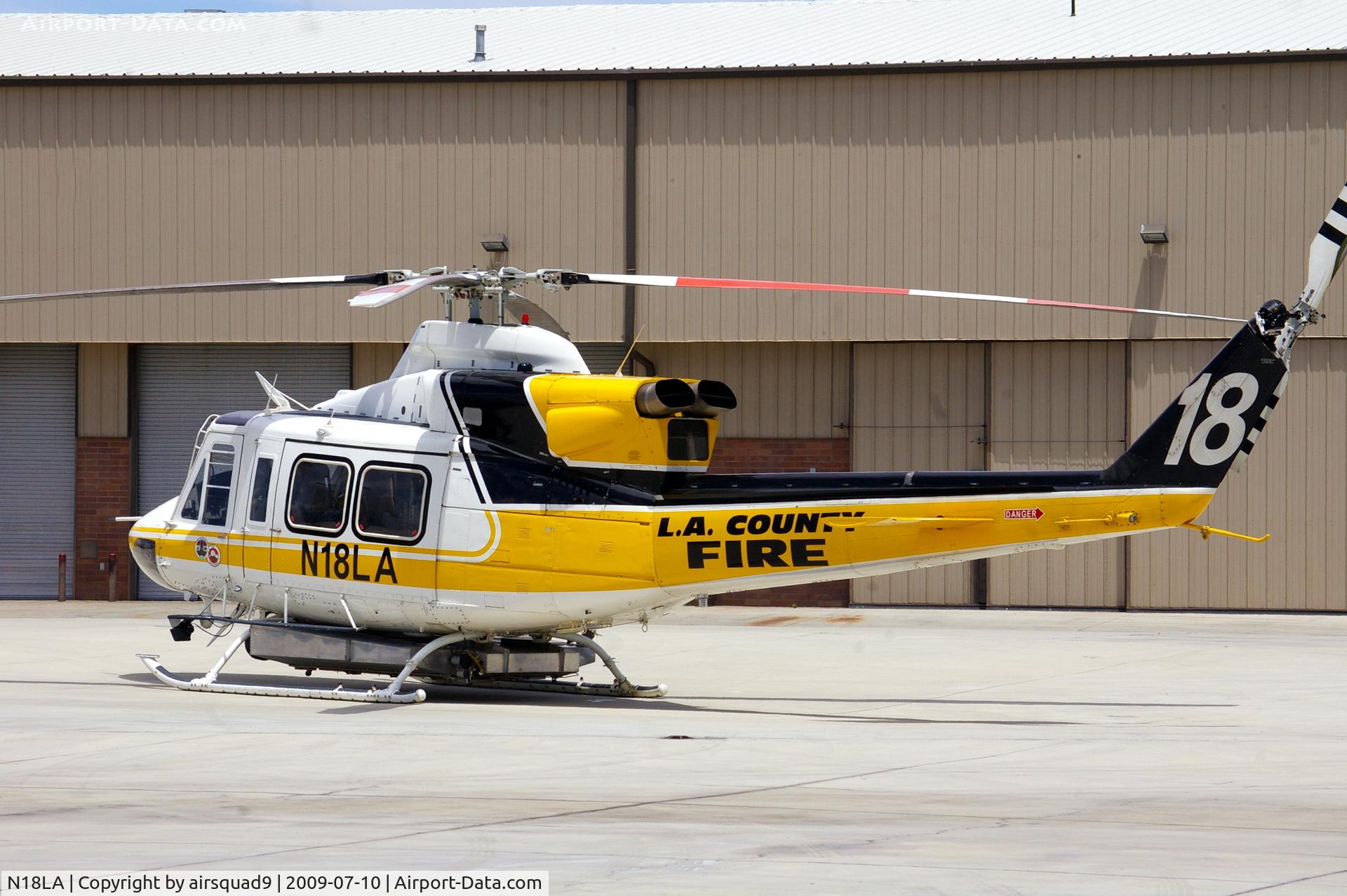 N18LA, 1992 Bell 412 C/N 36043, Copter 18 at Fire Station 129 (NAO)