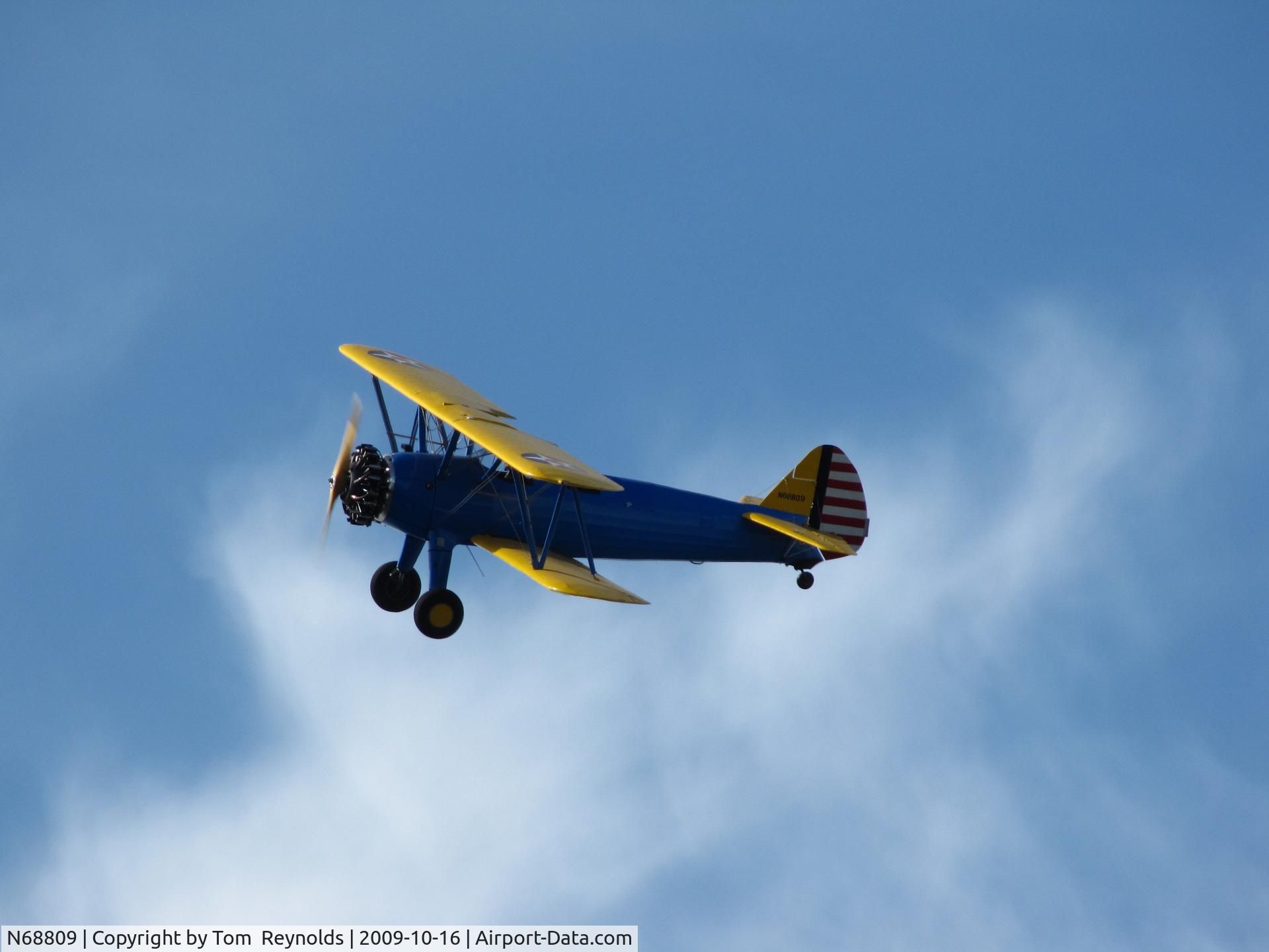 N68809, 1941 Boeing E75 C/N 75-8414, over  Hawk Hill