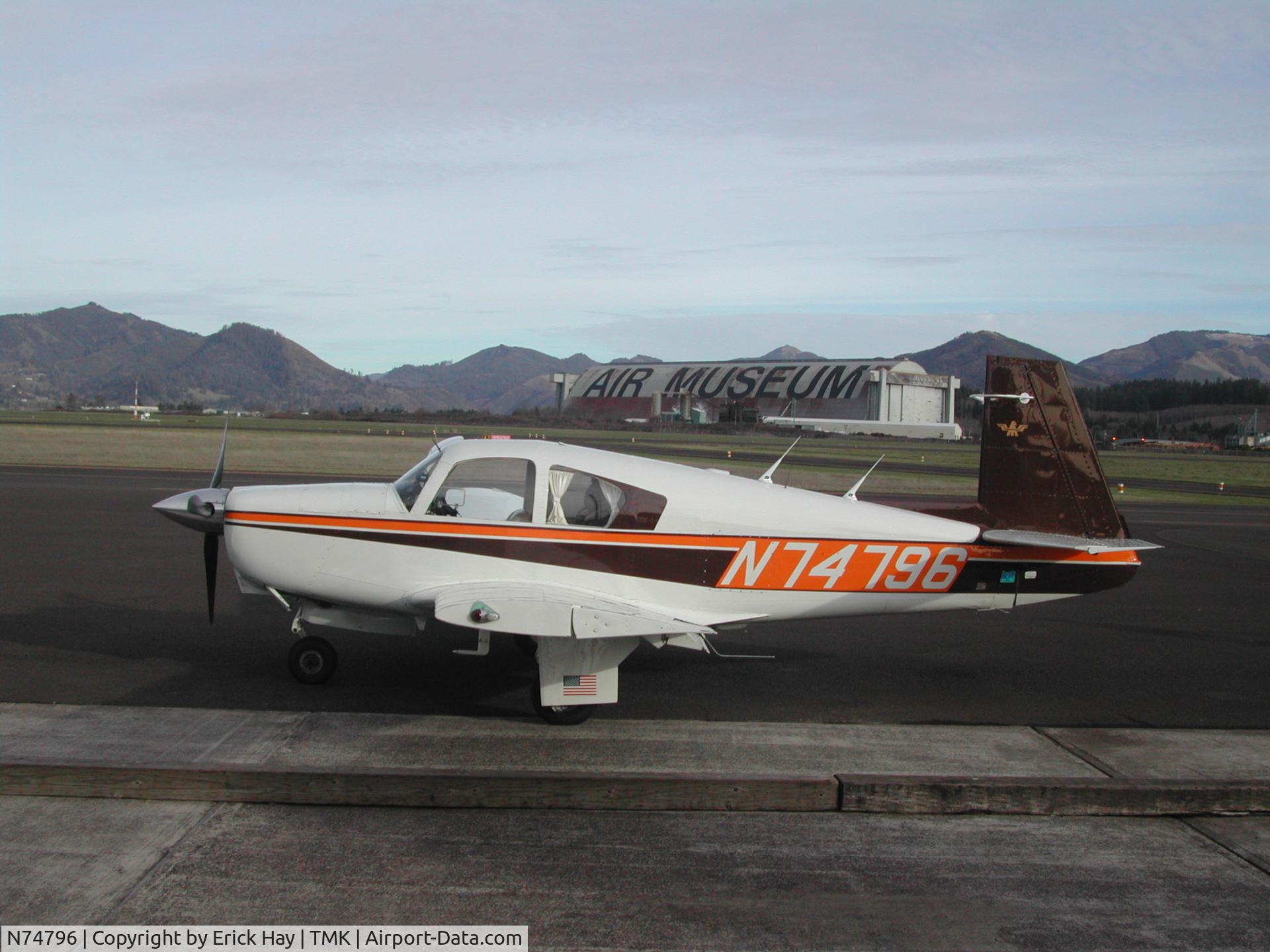 N74796, 1961 Mooney M20B Mark 21 C/N 1796, A sunny day at Tillamook, OR.