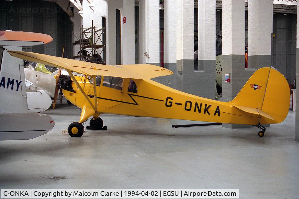 G-ONKA, 1938 Aeronca K C/N K283, AERONCA K. An old veteran now in her 71st year seen at the Imperial War Museum, Duxford in 1994.