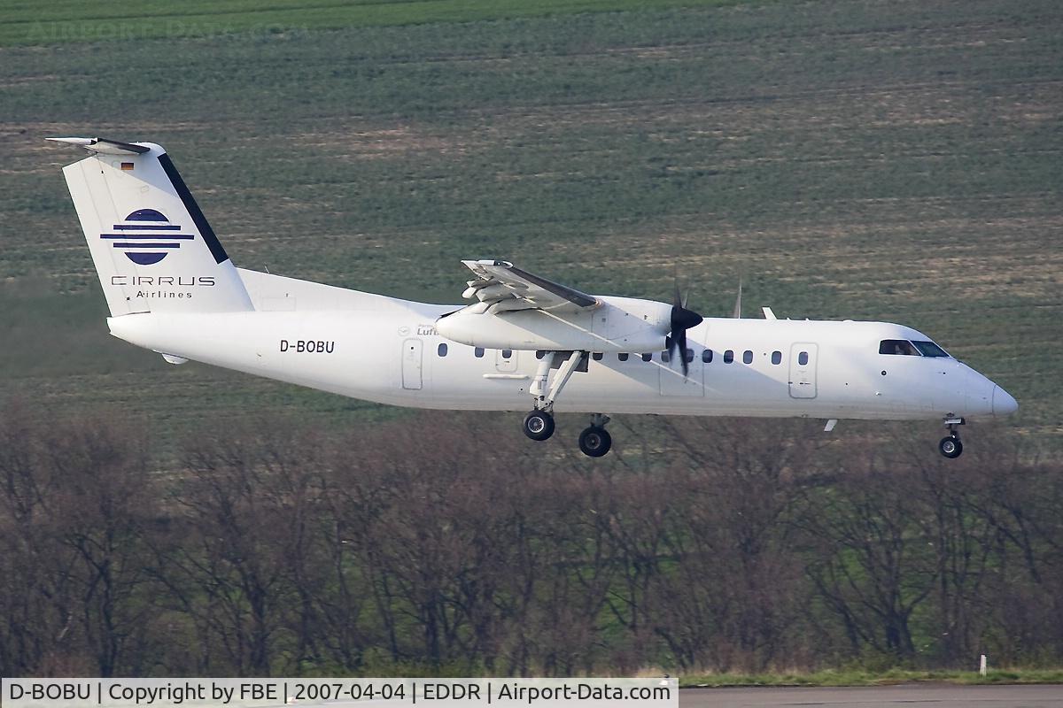 D-BOBU, 1991 De Havilland Canada DHC-8-311 Dash 8 C/N 252, Cirrus DHC8-311A during final corrections prior touchdown