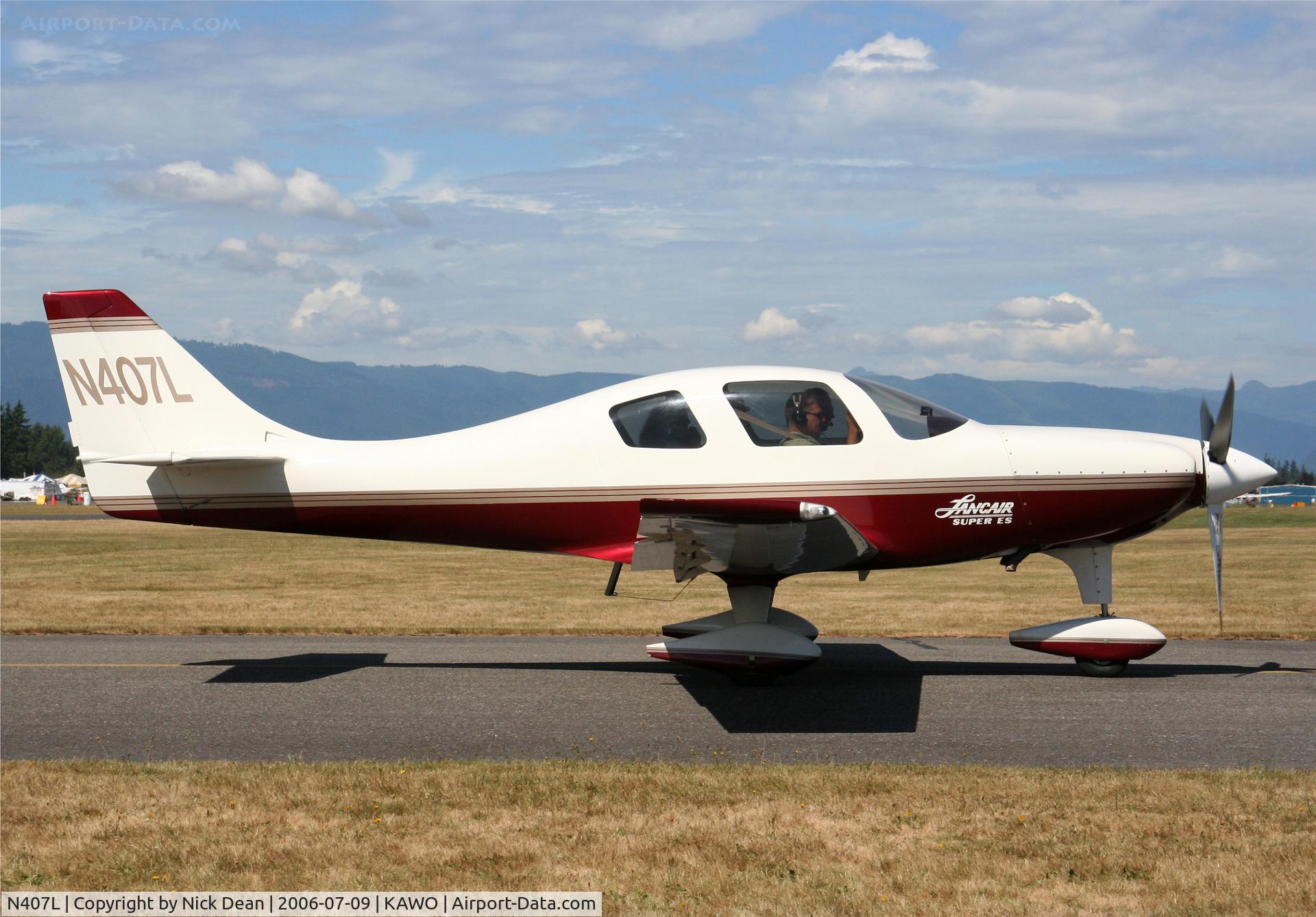 N407L, 1992 Lancair ES C/N ES001, KAWO