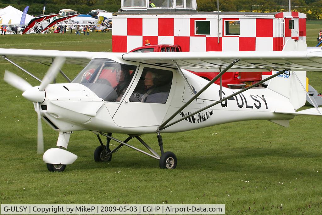G-ULSY, 2004 Comco Ikarus C42 FB80 C/N 0405-6603, Pictured during the 2009 Microlight Trade Fair.