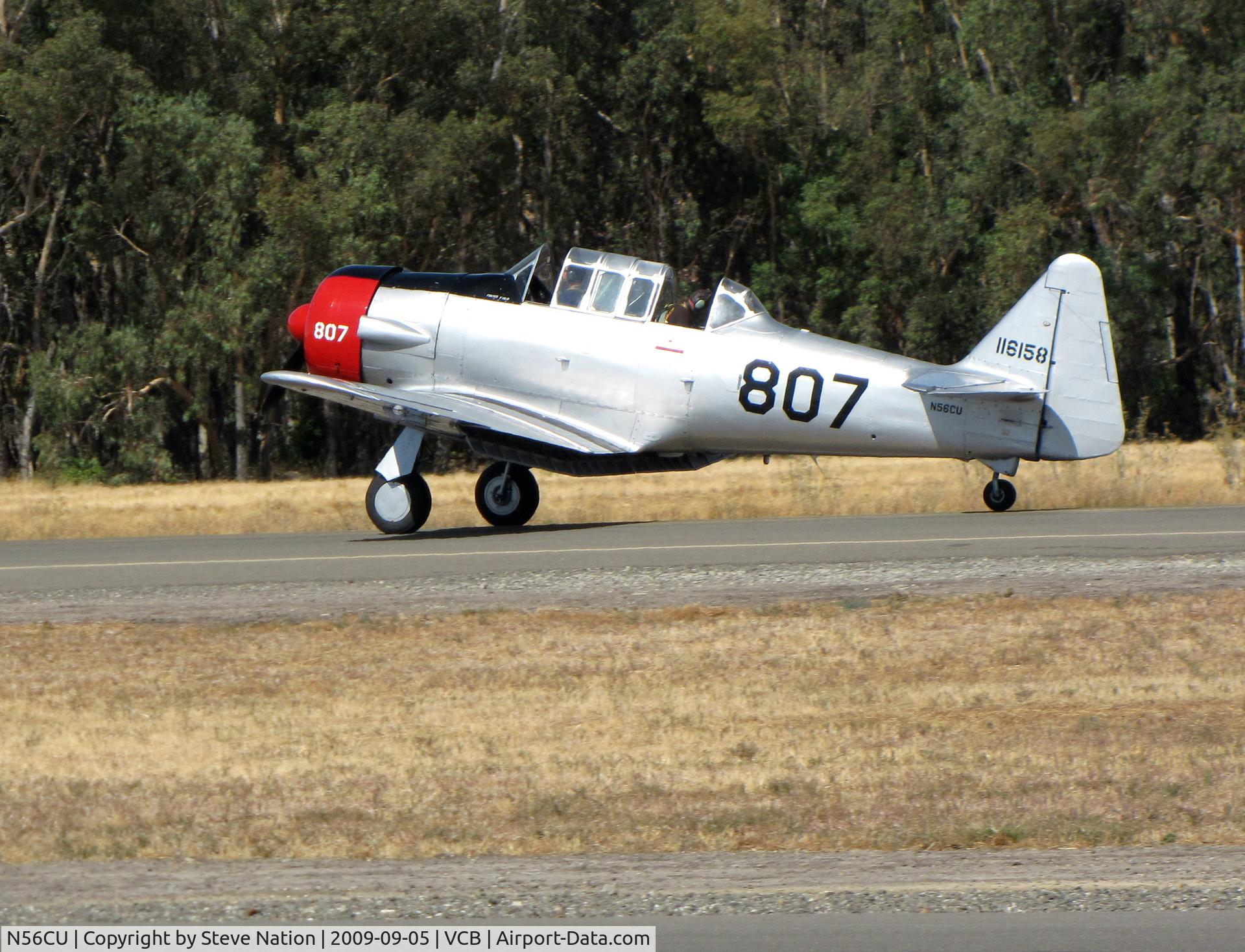 N56CU, 1941 North American AT-6A Texan C/N 786536, 1941 North American/victoria Mnt Lt AT-6A #807 rolling-out @ 