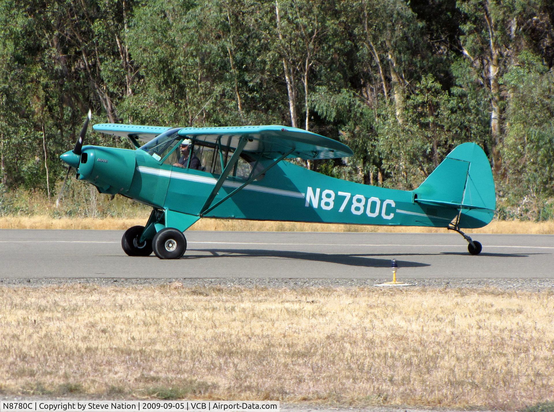 N8780C, 1953 Piper PA-18A Super Cub C/N 18-2875, 1953 Piper PA-18A turning-off of RWY @ 
