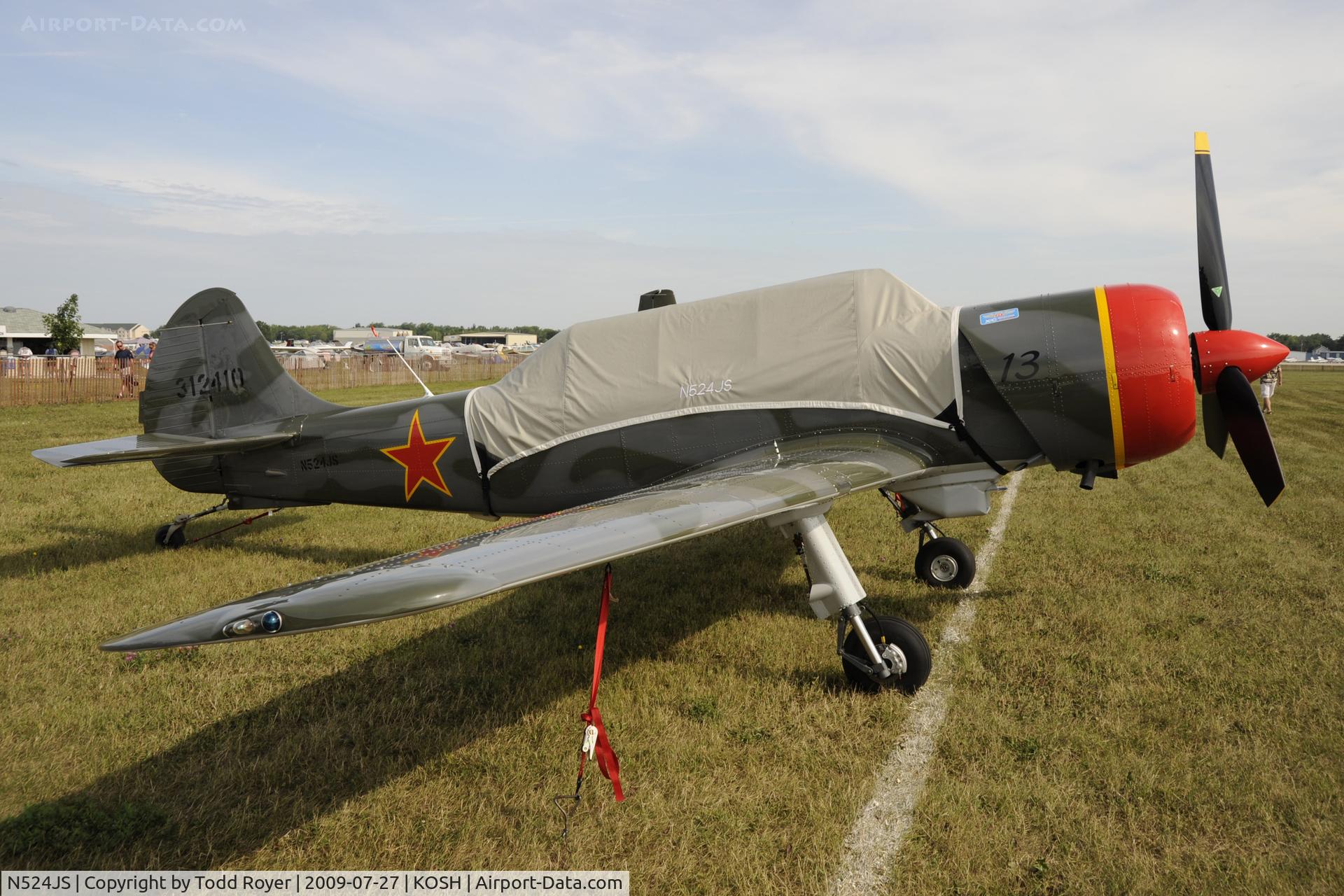 N524JS, 2003 Yakovlev (Aerostar) Yak-52TW C/N 0312410, EAA AIRVENTURE 2009