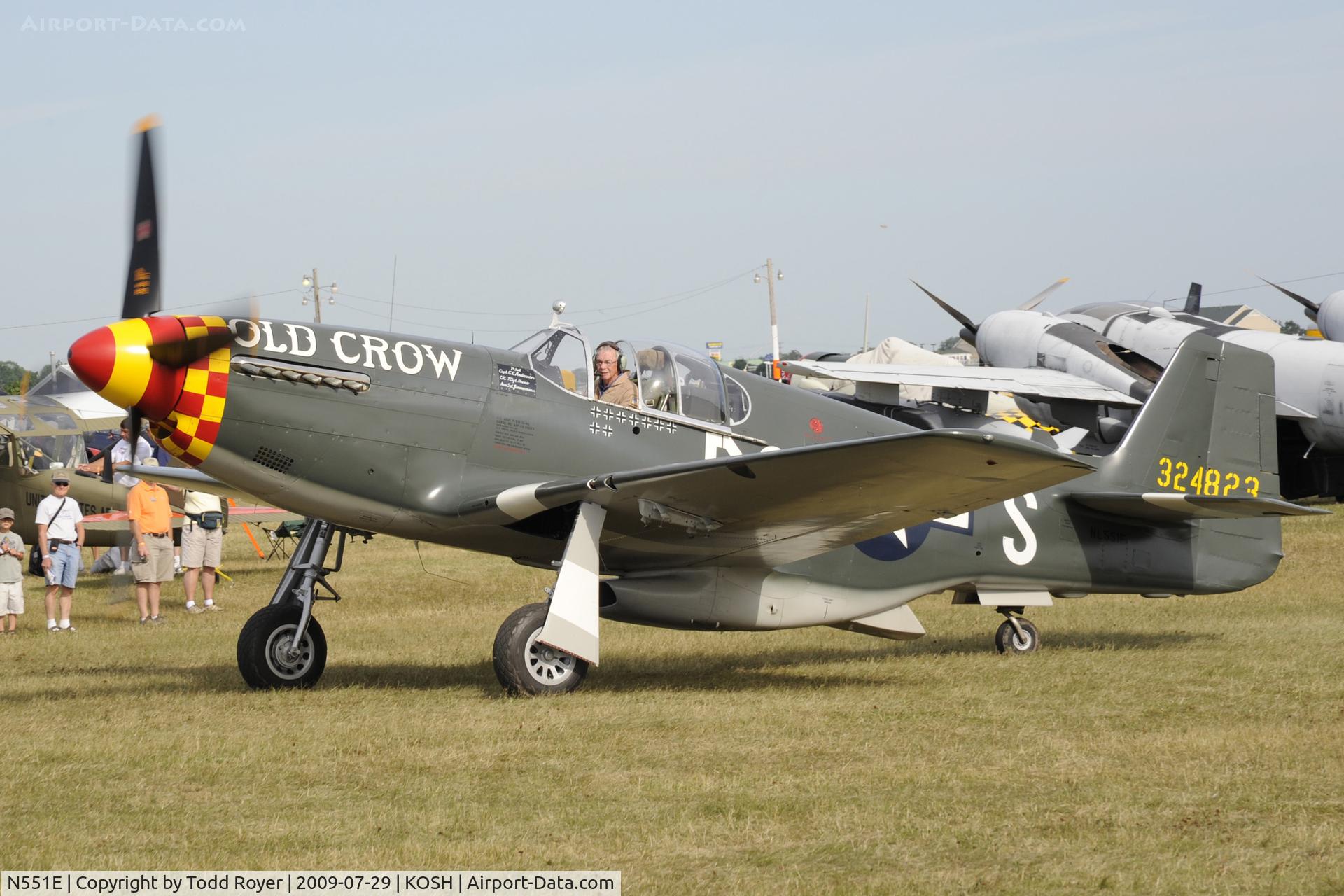 N551E, 1943 North American P-51B-1NA Mustang C/N 102-24700, EAA AIRVENTURE 2009