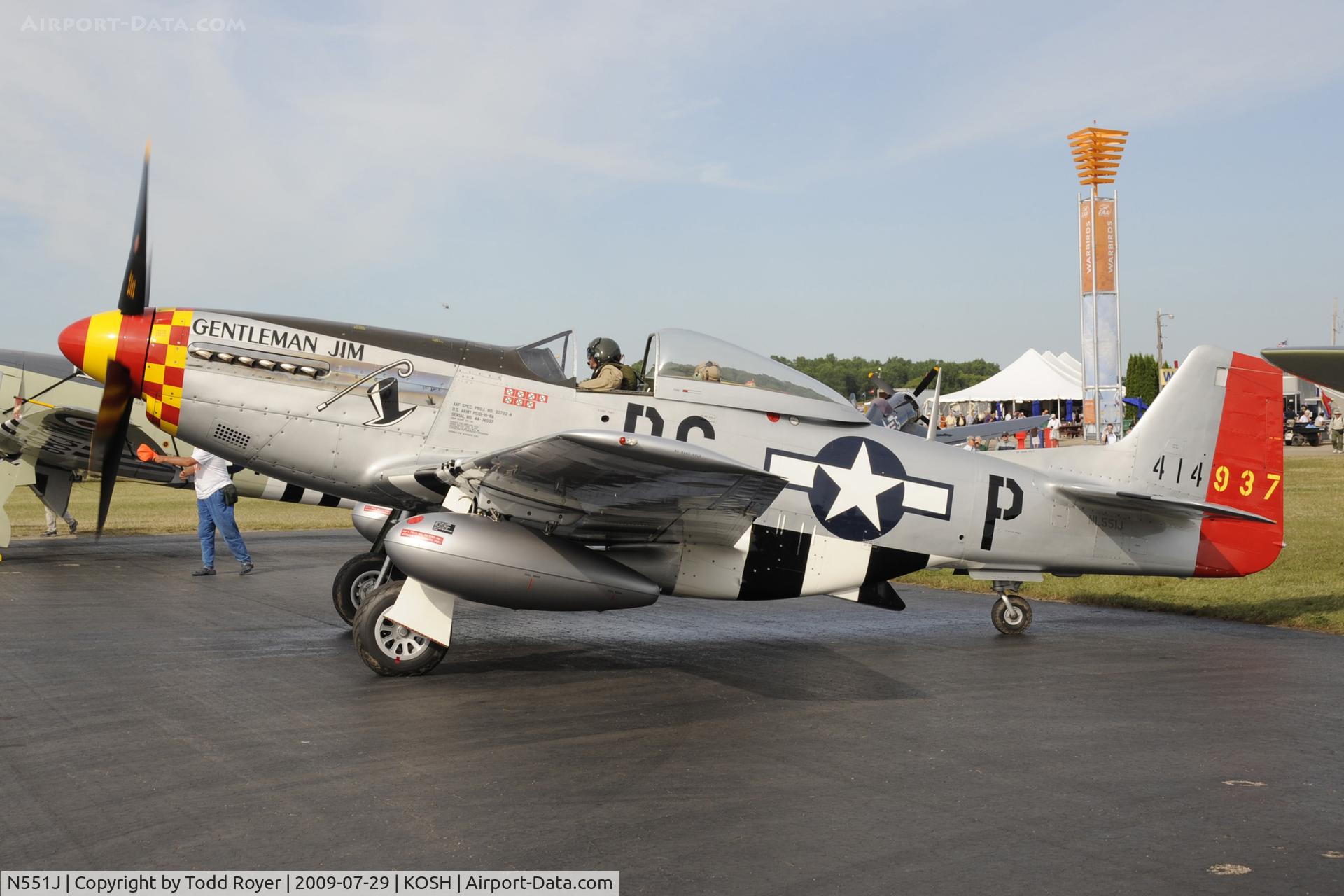 N551J, 1957 North American P-51D Mustang C/N 44-74230, EAA AIRVENTURE 2009