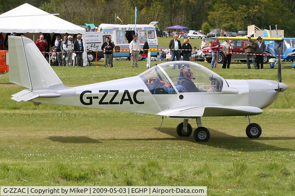 G-ZZAC, 2007 Aerotechnik EV-97 Eurostar C/N PFA 315-14642, Pictured during the 2009 Microlight Trade Fair.