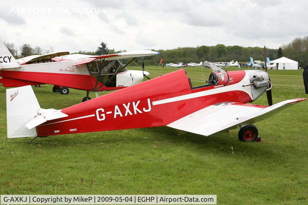 G-AXKJ, 1970 Jodel D-9 Bebe C/N PFA 941, Pictured during the 2009 Popham AeroJumble event.