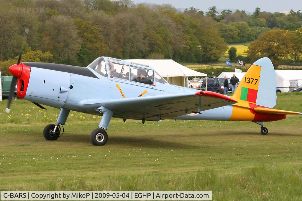 G-BARS, 1952 De Havilland DHC-1 Chipmunk T.10 C/N C1/0557, Pictured during the 2009 Popham AeroJumble event.