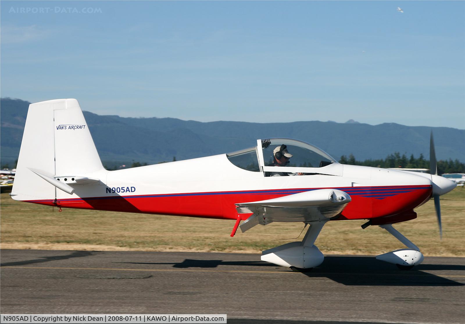N905AD, 2007 Vans RV-9A C/N 91267, KAWO