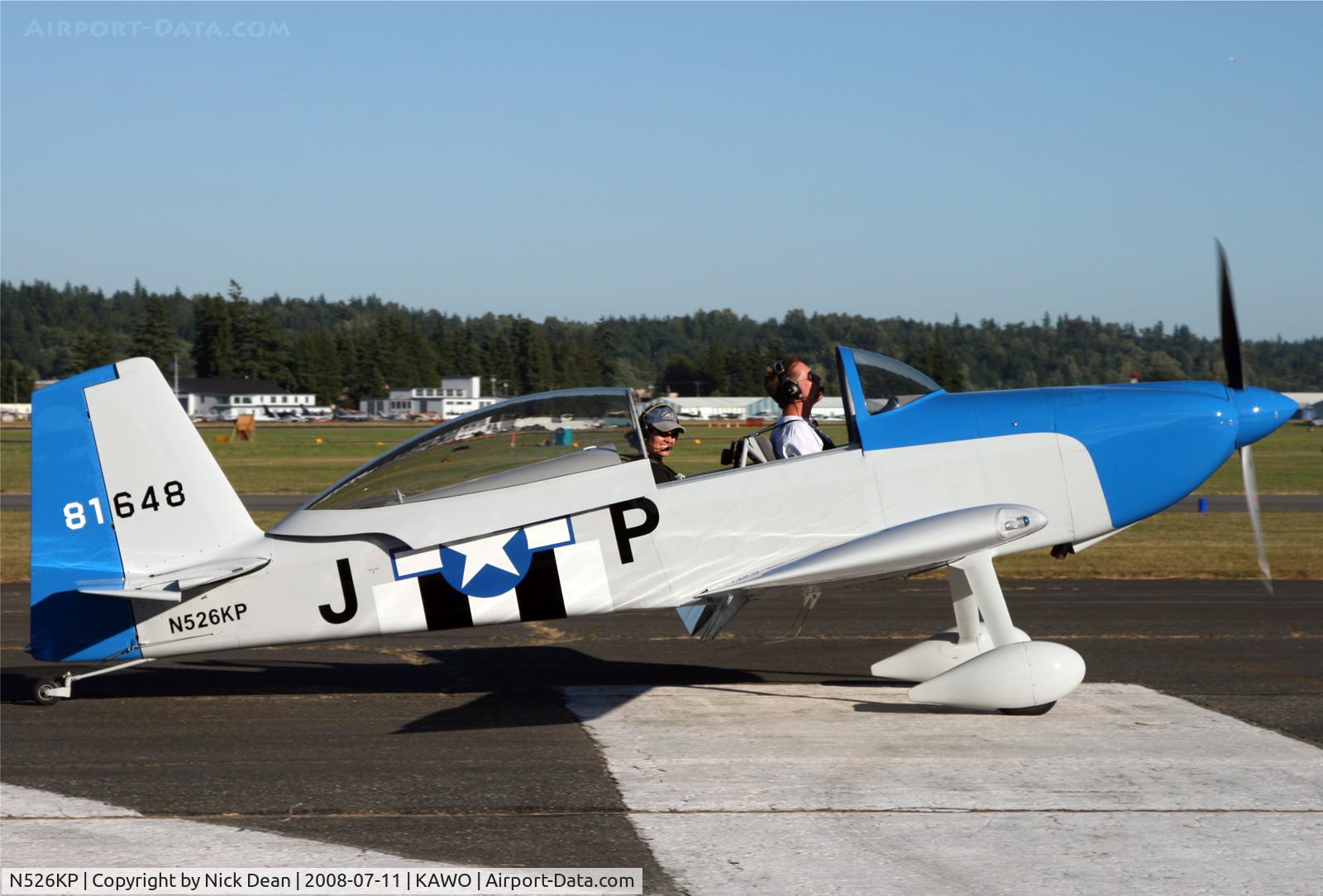 N526KP, 2007 Vans RV-8 C/N 81648, KAWO