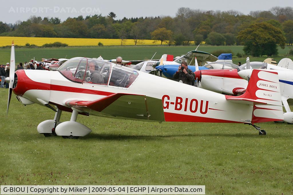 G-BIOU, 1958 Jodel D-117A C/N 813, Pictured during the 2009 Popham AeroJumble event.