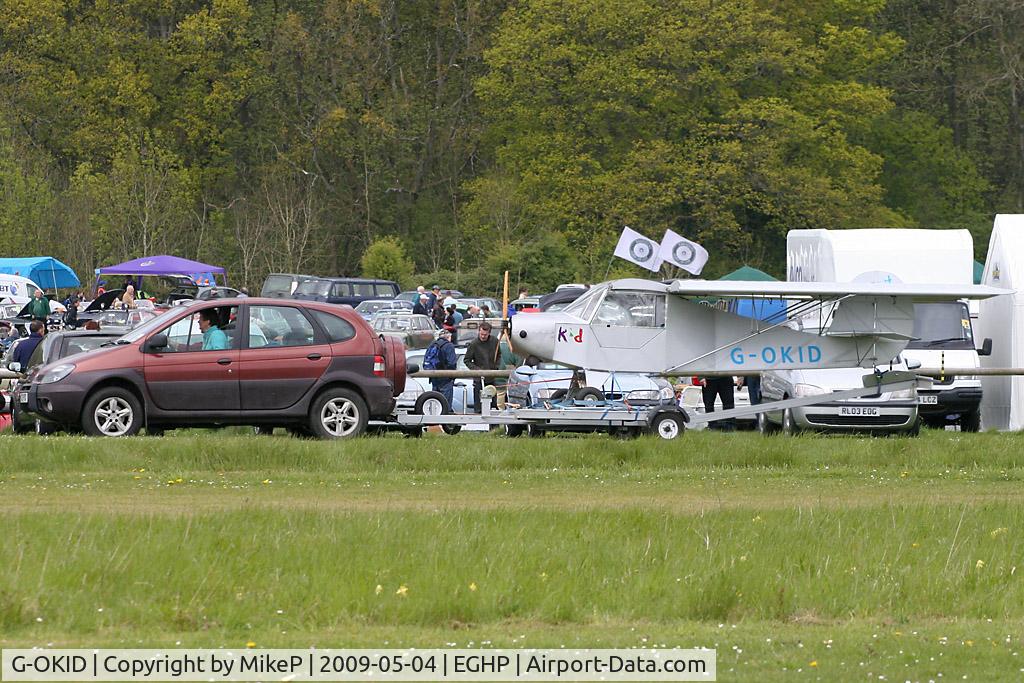 G-OKID, 2008 Escapade Kid C/N ESCK001, Departing the day after the Popham Microlight Fair.
