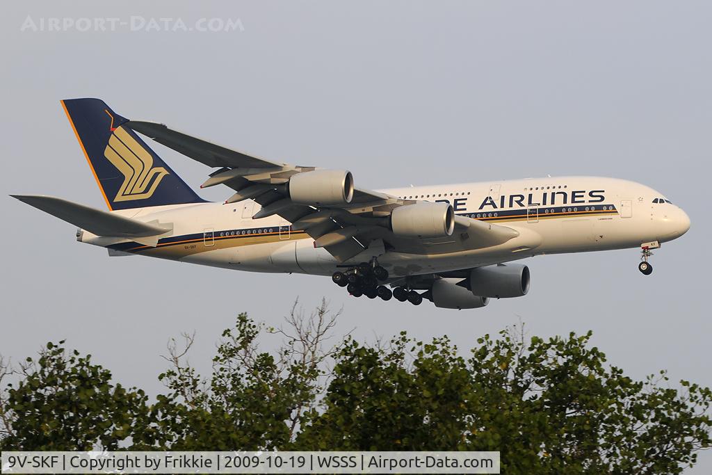 9V-SKF, 2008 Airbus A380-841 C/N 012, On finals runway 20R