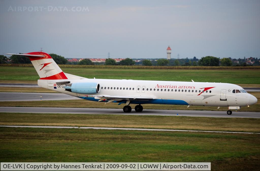 OE-LVK, 1992 Fokker 100 (F-28-0100) C/N 11397, Austrian arrows Fokker 100