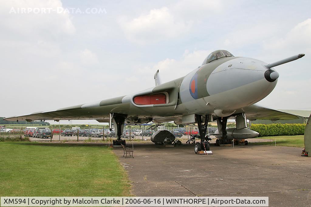 XM594, 1963 Avro Vulcan B.2 C/N Set 58, Avro Vulcan B2 at Newark Air Museum, Winthorpe, Notts, UK in 2006.
