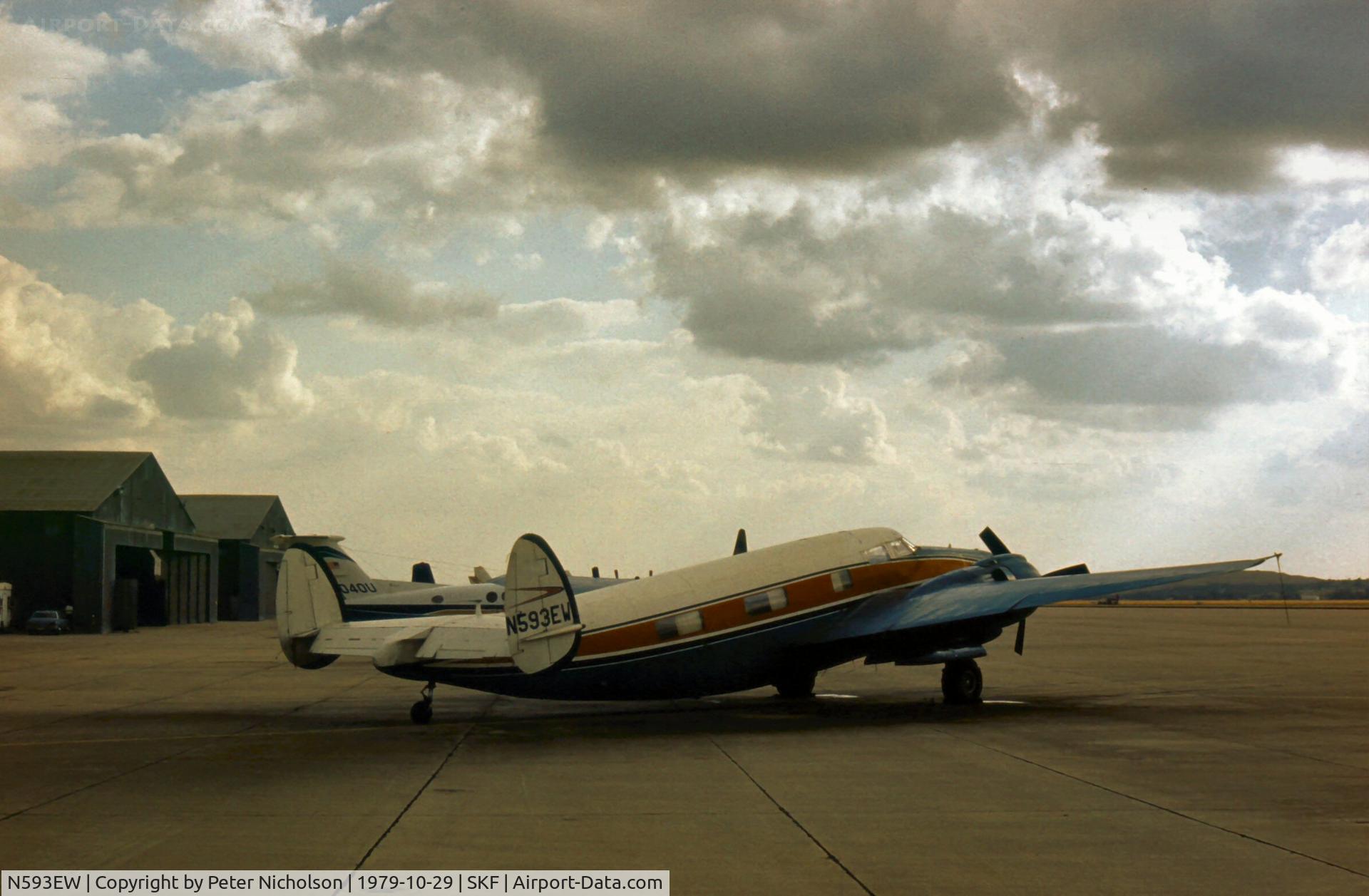 N593EW, 1943 Lockheed PV-1 C/N 5591, PV-1 Ventura seen at Kelly AFB in October 1979 - the aircraft was impounded by US Customs Air Support Unit and stored there.