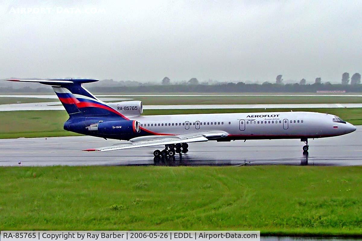RA-85765, 1990 Tupolev Tu-154M C/N 90A765, Tupolev TU-154M [90A-832] (Aeroflot Russian Airlines) Dusseldorf~D 26/05/2006. Taxiing out for departure Dusseldorf.