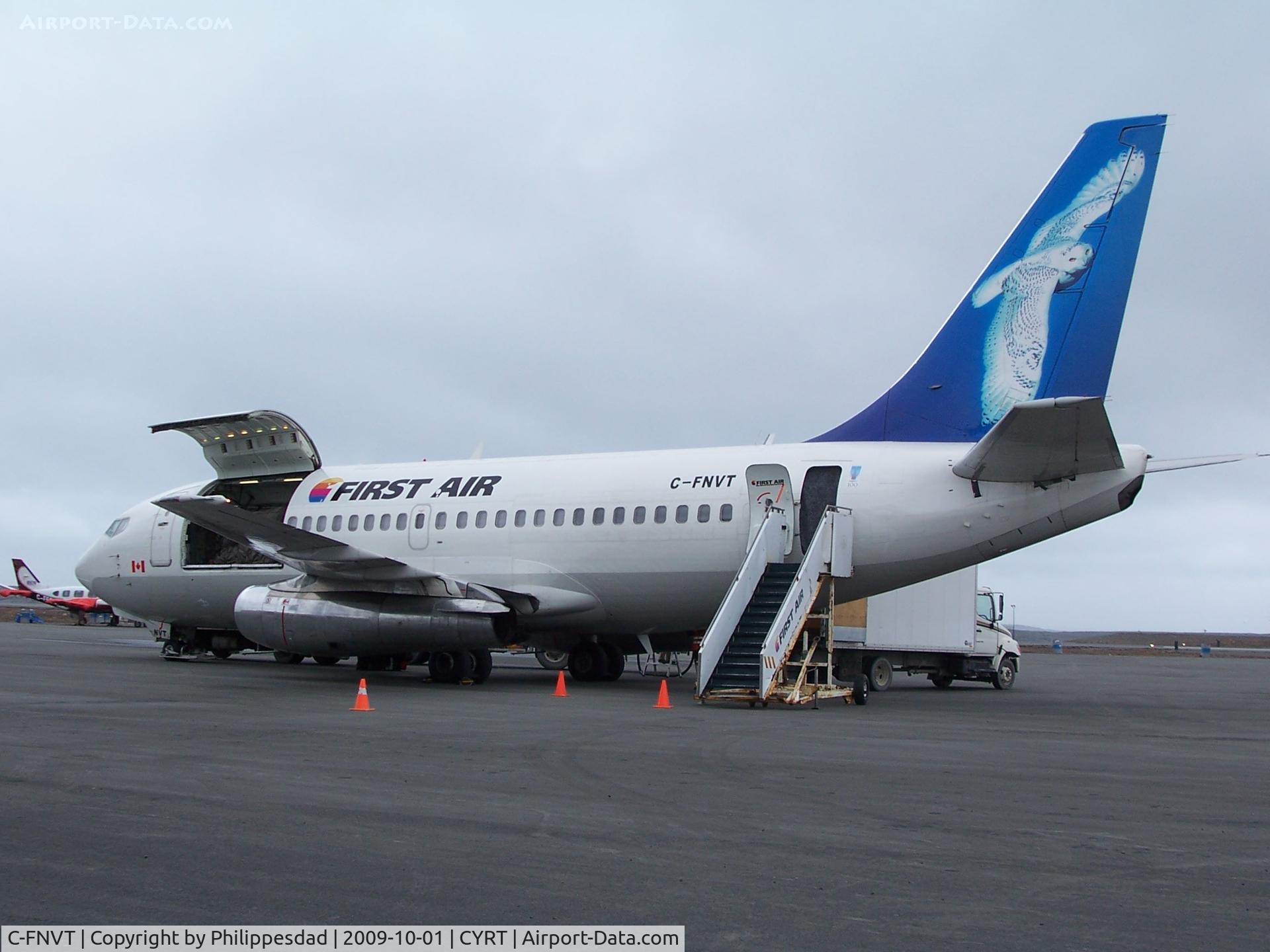 C-FNVT, 1975 Boeing 737-248C C/N 21011, C-FNVT at Rankin Inlet, NU 2009oct01
