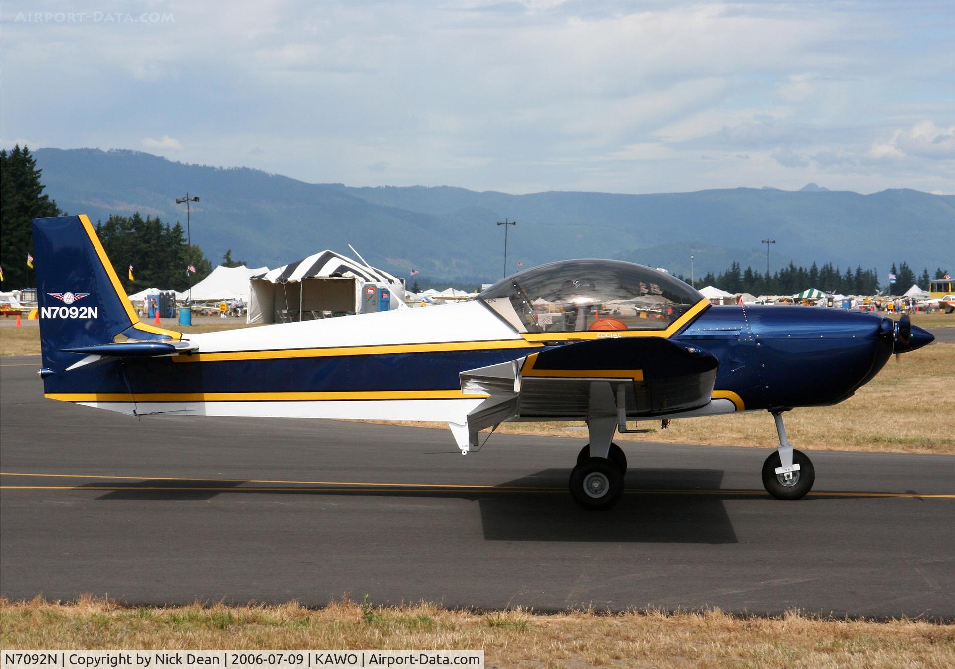 N7092N, 2006 Sigman Michael O ZODIAC 601XL C/N 6-4886XL, KAWO