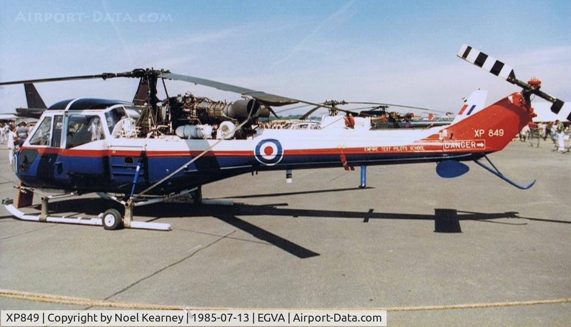 XP849, 1961 Westland Scout AH.1 C/N F9475, WESTLAND SCOUT AH.1 - Royal Air Force