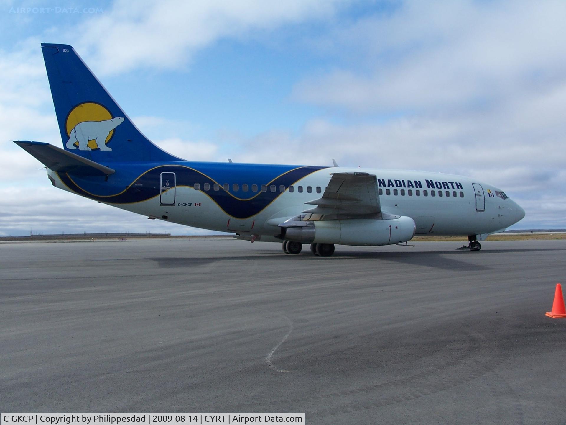 C-GKCP, 1982 Boeing 737-217 C/N 22729, C-GKCP at Rankin Inlet, NU 2009aug14