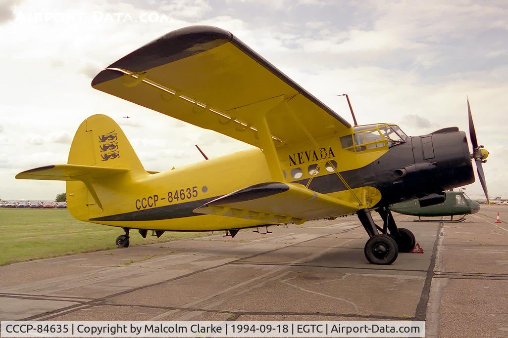 CCCP-84635, Antonov An-2 C/N Not found D-FOFM, ANTONOV DESIGN BUREAU An-2. At Cranfield's Air Show and Helifest in 1994.