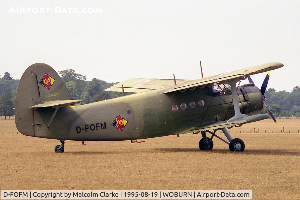 D-FOFM, Antonov An-2 C/N Not found D-FOFM, ANTONOV DESIGN BUREAU An-2. Seen at the DH Tiger Moth Rally, Woburn Abbey, Beds, UK in 1995.