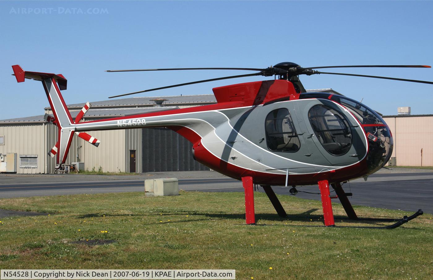 N54528, Hughes 369D C/N 390464D, KPAE The new colour scheme