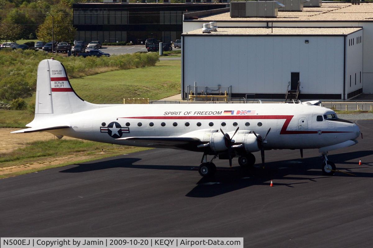 N500EJ, 1945 Douglas C-54E Skymaster (DC-4A) C/N DO316, Parked on the ramp waiting for the next show.