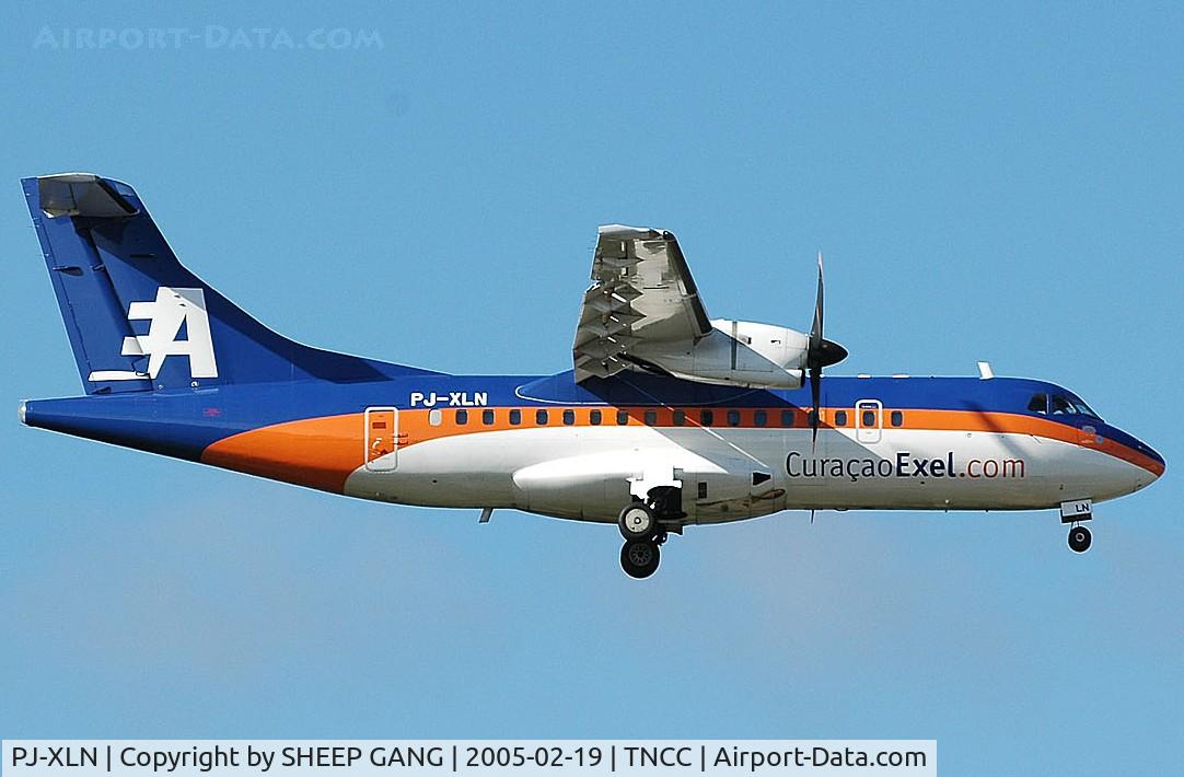 PJ-XLN, 1996 ATR 42-500 C/N 513, landing at tncc