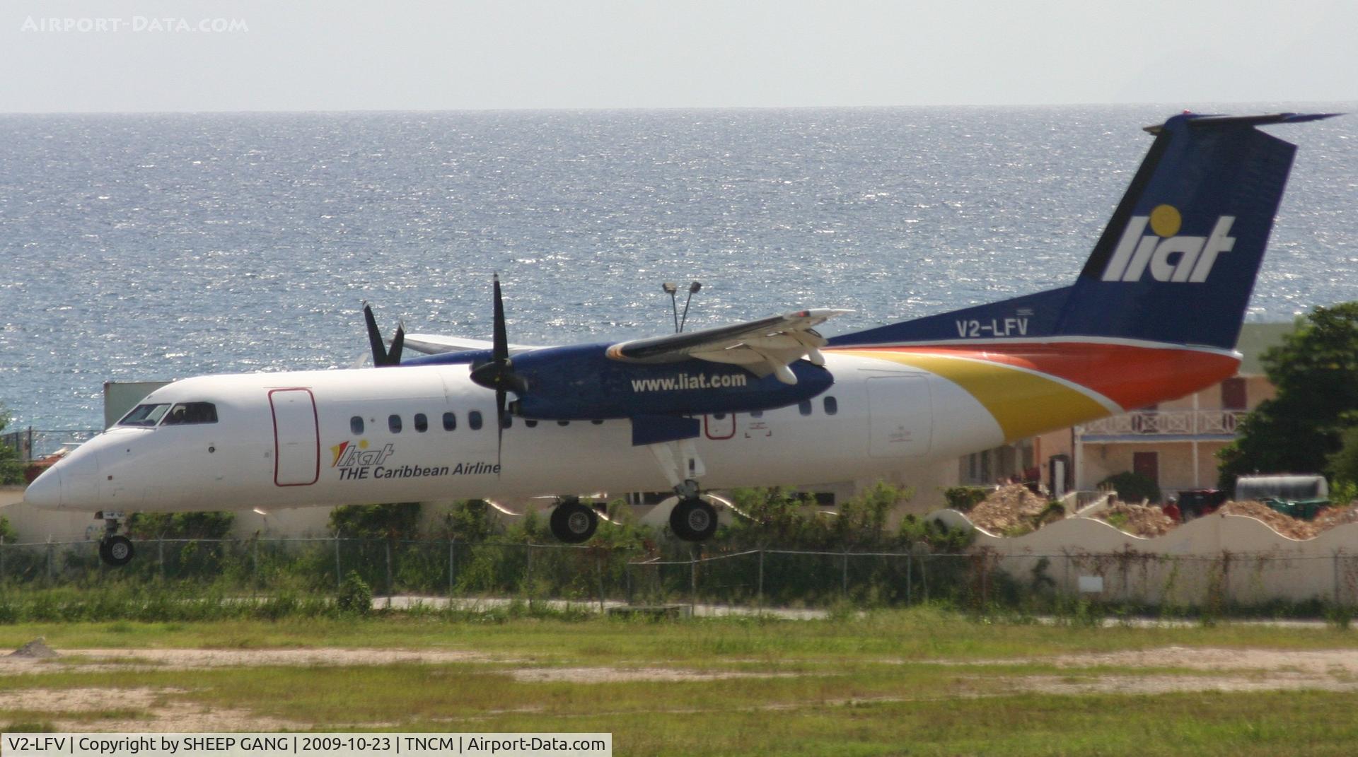 V2-LFV, 1991 De Havilland Canada DHC-8-311 Dash 8 C/N 283, liat landing