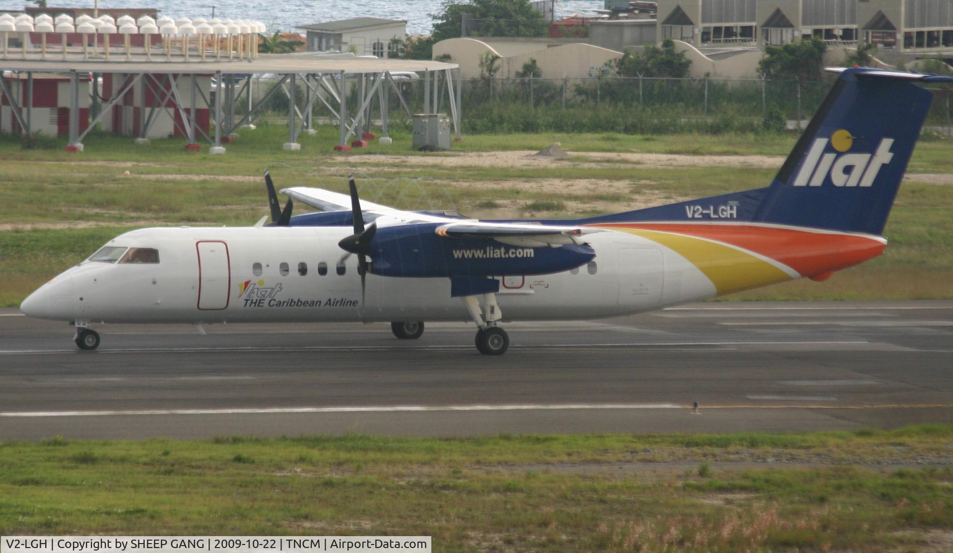 V2-LGH, 1990 De Havilland Canada DHC-8-311 Dash 8 C/N 242, liat taking off from tncm look at my props