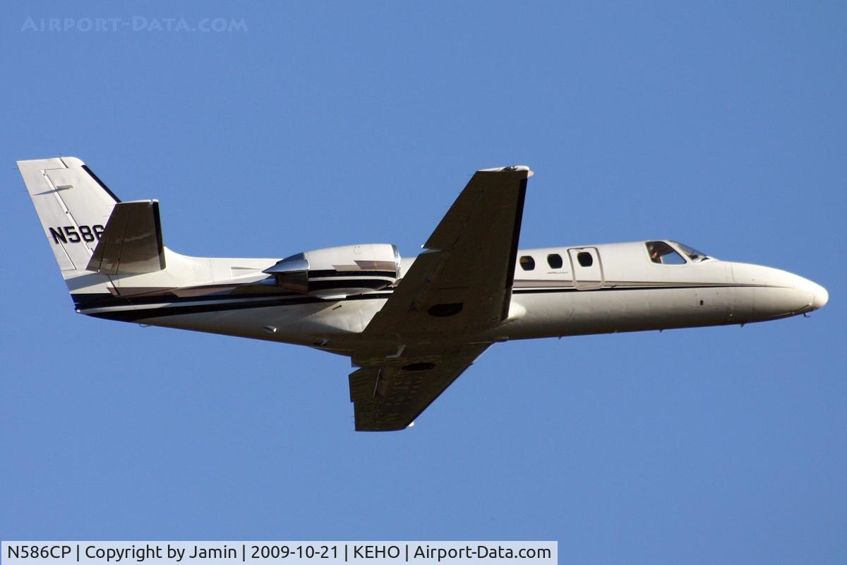 N586CP, 1978 Cessna 550 Citation II C/N 550-0012, Departing runway 23.