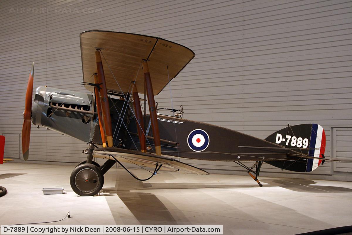 D-7889, 1917 Bristol F.2B Fighter C/N 67626, CYRO Painted as D7889 and displayed at the Canada Aviation Museum Rockcliffe Ontario