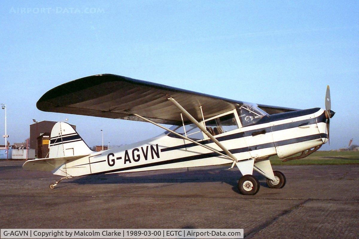 G-AGVN, 1946 Auster J-1 Autocrat C/N 1873, Auster J-1 at Cranfield Airfield, Beds, UK.