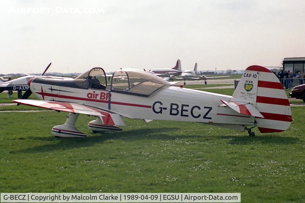 G-BECZ, 1976 Mudry CAP-10B C/N 68, Mudry CAP-10B. Previously registered as F-BXHK. Seen here at Duxford.