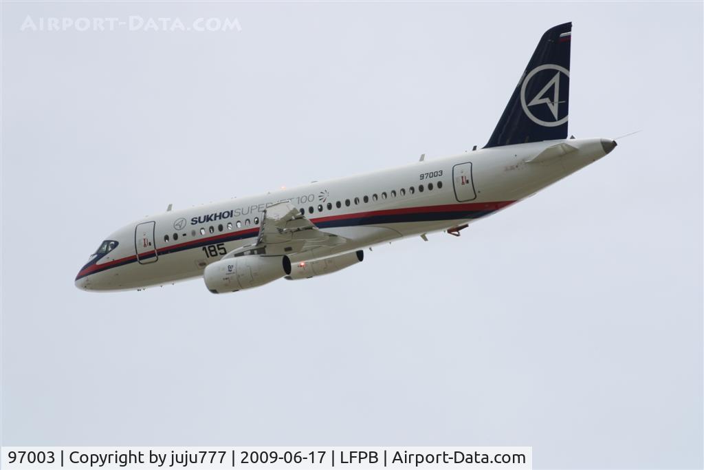 97003, Sukhoi Superjet 100-95 C/N 97003, on display at le bourget 2009