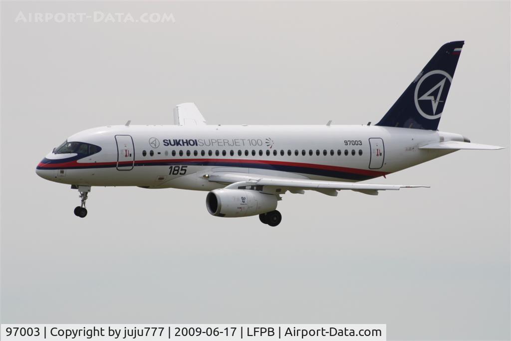 97003, Sukhoi Superjet 100-95 C/N 97003, on display at le Bourget 2009