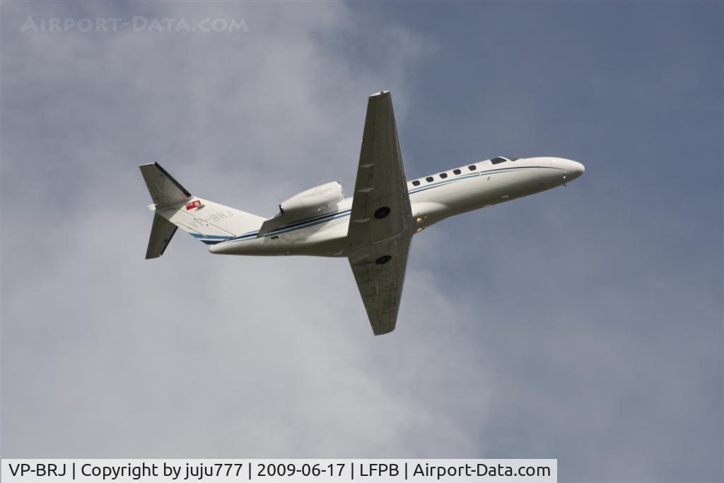 VP-BRJ, 2007 Cessna 525B CitationJet CJ3 C/N 525B-0198, on take-off at Le Bourget