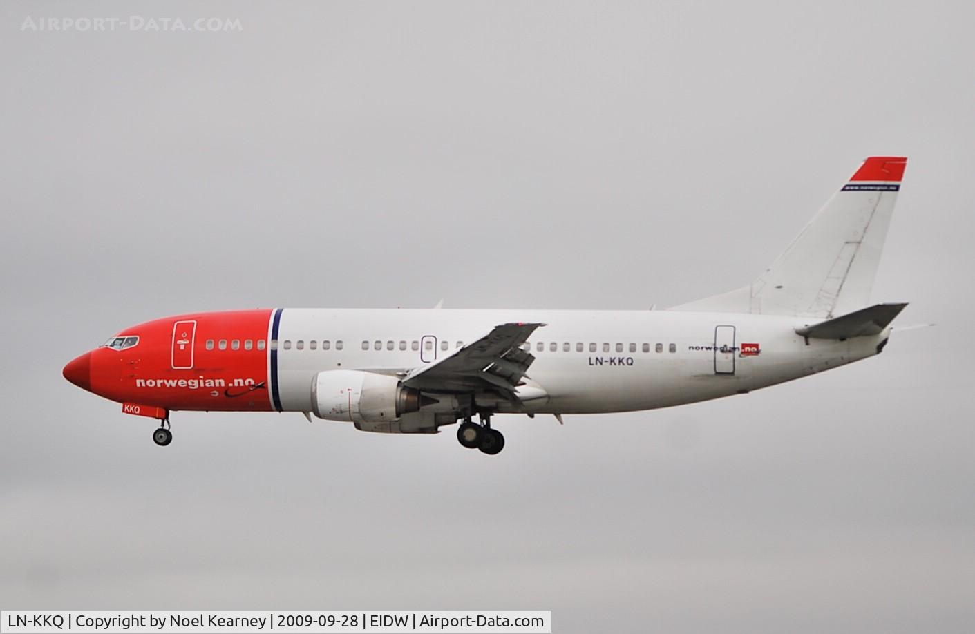 LN-KKQ, 1997 Boeing 737-36Q C/N 28658, Norwegian Air Shuttle - (only half dressed)
