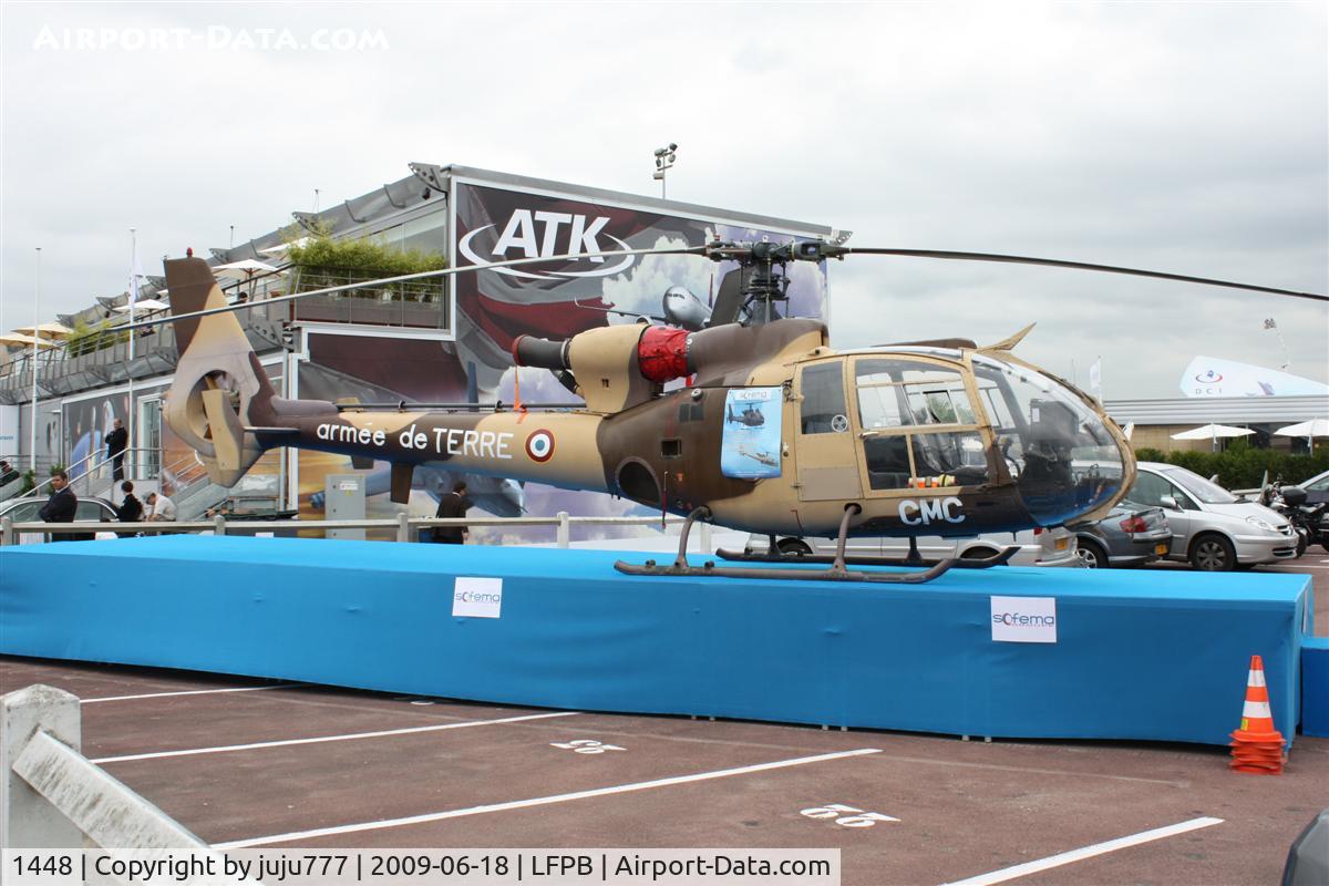 1448, Aérospatiale SA-341F Gazelle C/N 1448, on display at le Bourget 2009