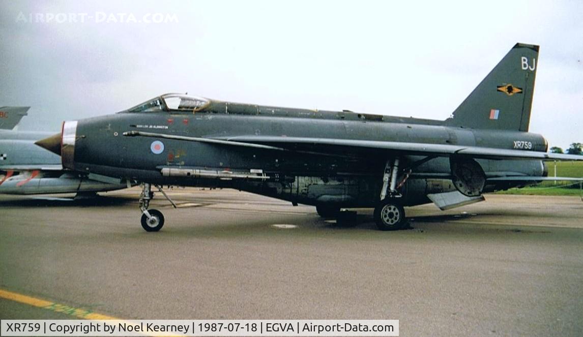 XR759, 1965 English Electric Lightning F.6 C/N 95224, (BAC) LIGHTNING F.6 - Royal Air Force