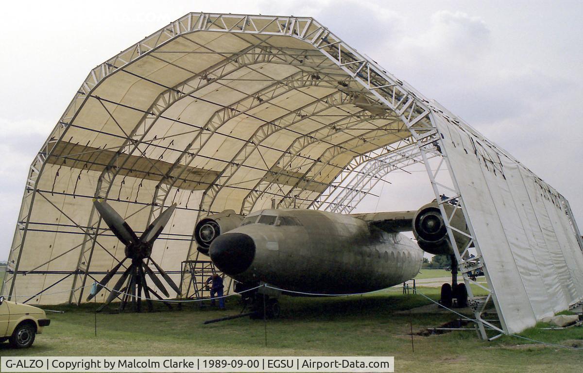 G-ALZO, 1950 Airspeed AS57 Ambassador 2 C/N 5226, Airspeed AS57 Ambassador 2. Renovation started under temporary cover at the Imperial War Museum, Duxford.
