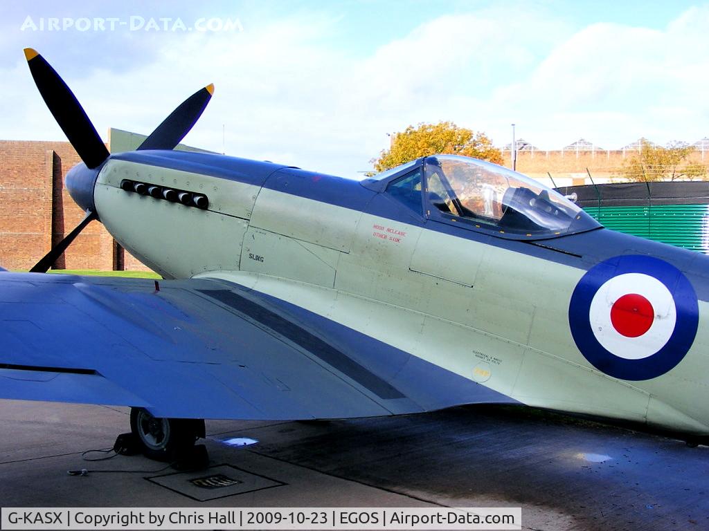 G-KASX, 1946 Supermarine 395 Seafire F.XVII C/N FLWA 25488, wearing its former Royal Navy ID SX336 and codes VL/105